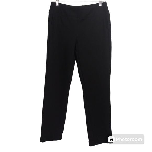 Orvis Casual Black Cuffed Pull On Ankle Pants Size Small - Picture 1 of 8